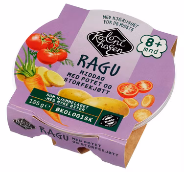 Ragu med Potet & Storfekjøtt Fra 8 mnd, Økologisk, 185 g