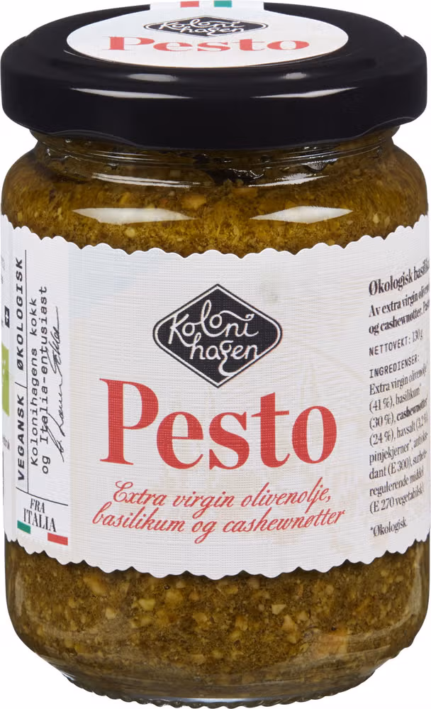 Pesto basilikum Økologisk, 130 g