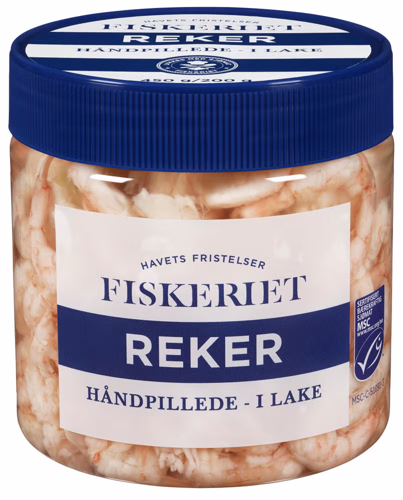 Reker i lake Håndpillede, 200 g
