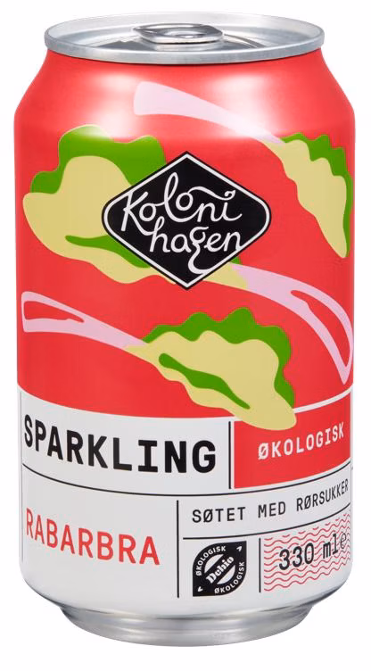 Sparkling Rabarbra Økologisk, 0,33 l