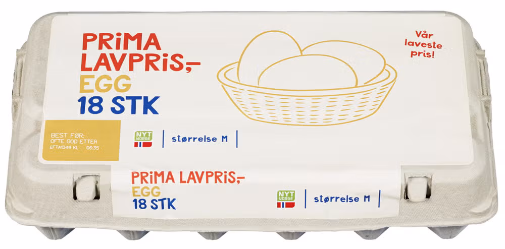 Egg Str S/M, Vår Laveste Pris, 18 stk