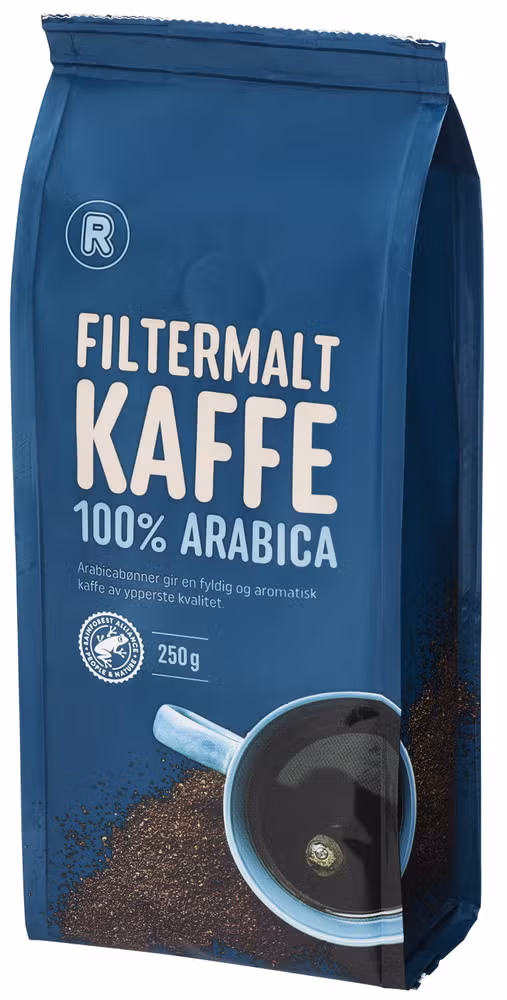 Filtermalt kaffe 100% Arabica, 250 g