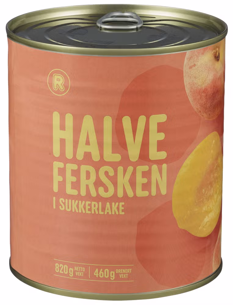 Halve fersken i sukkerlake 820 g