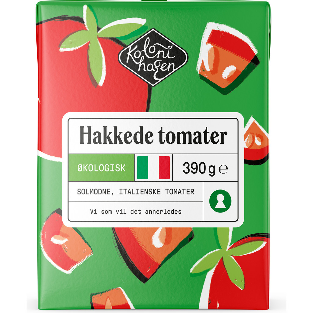 Hakkede Tomater Økologisk 390g Kolonihagen
