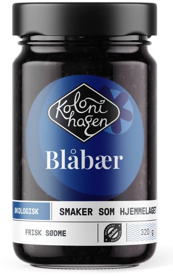 Blåbærsyltetøy Økologisk 320g Kolonihagen