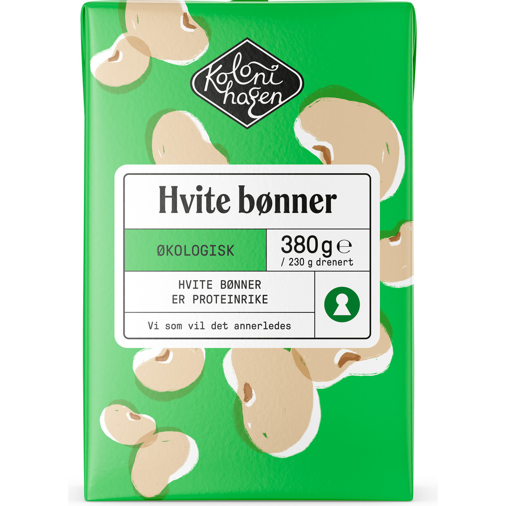 Hvite bønner Økologisk 380g Kolonihagen