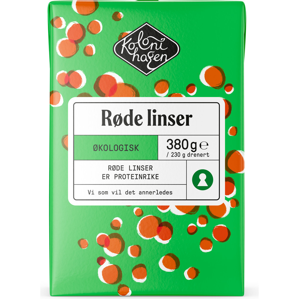 Røde linser Økologisk 380g Kolonihagen