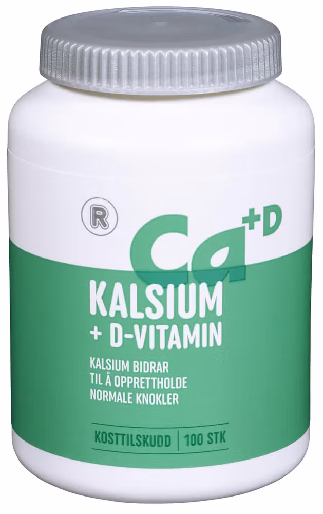 Kalsium 500 mg + D-Vitamin 5 µg 160 g, 100 stk