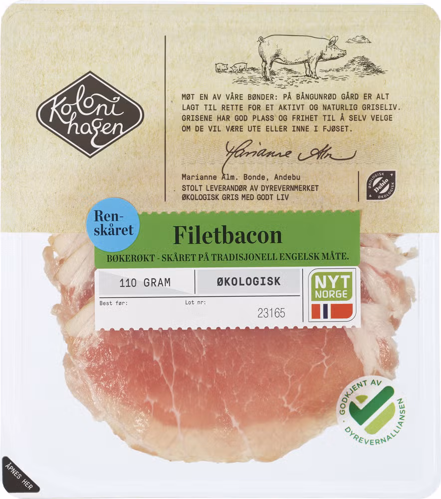 Filetbacon Økologisk, 110 g