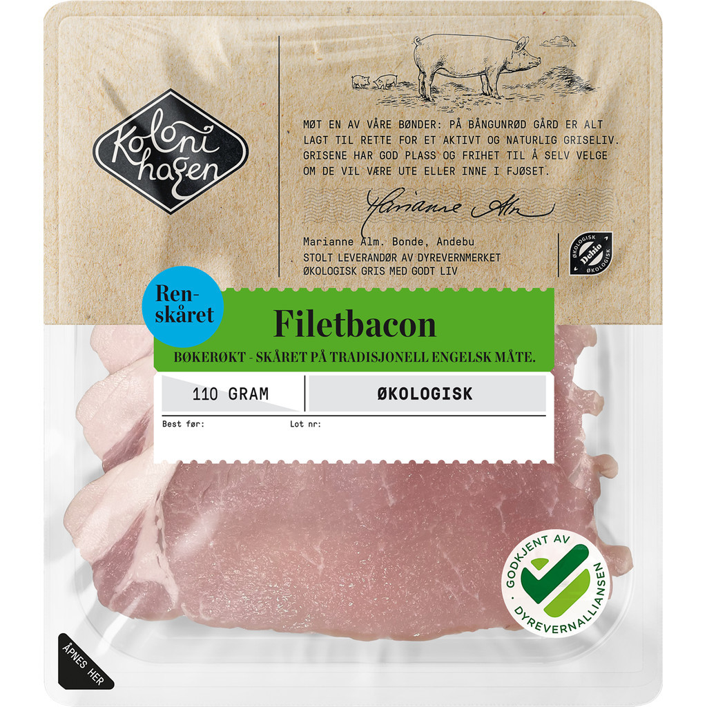 Filetbacon Økologisk 110g Kolonihagen
