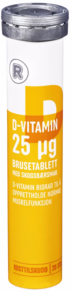 D-Vitamin 25µg Brusetabletter, 20 stk