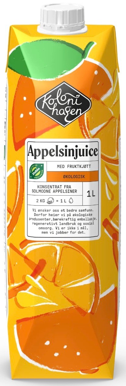 Appelsinjuice 1l Økologisk Kolonihagen