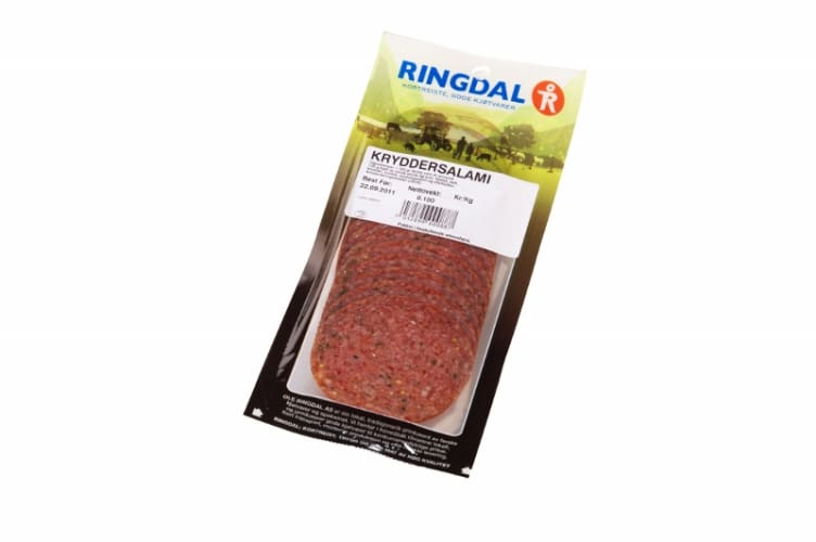 Kryddersalami skivet 100g Ringdal