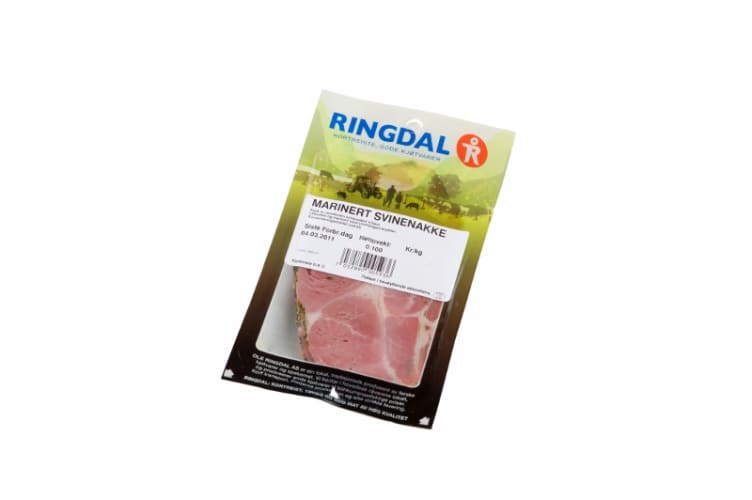 Svinenakke Marinert skivet 100g Ringdal