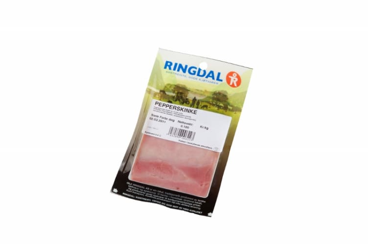 Pepperskinke skivet 100g Ringdal