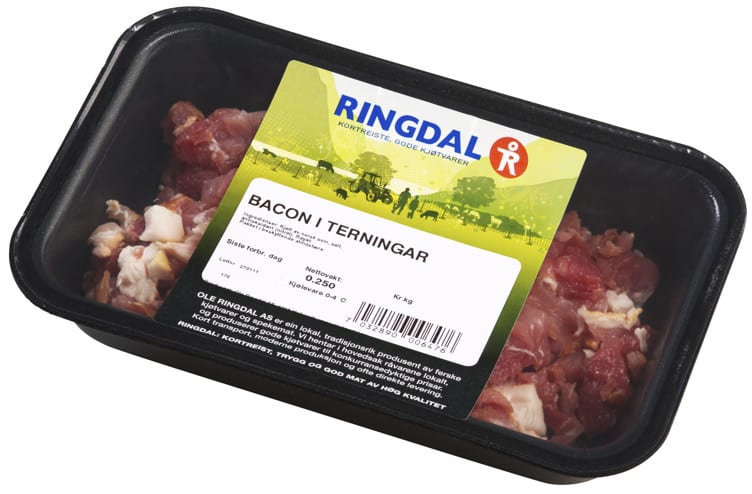 Bacon i Terninger 250g Ringdal