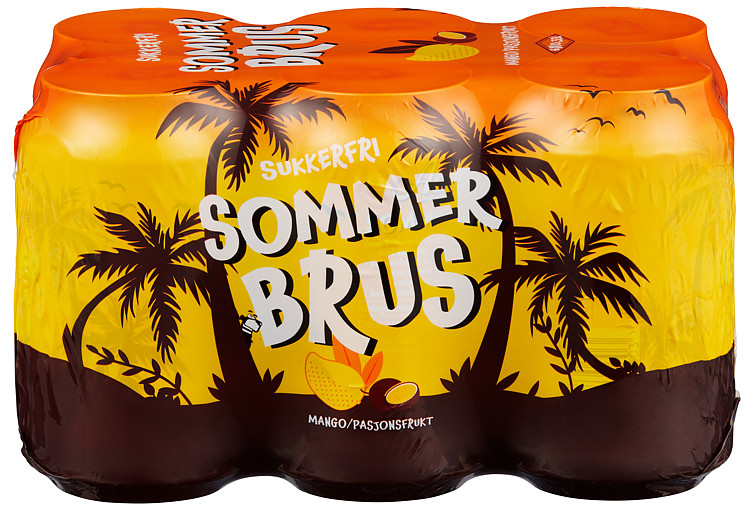 Sommerbrus u/Sukker 0,33lx6 boks Aass