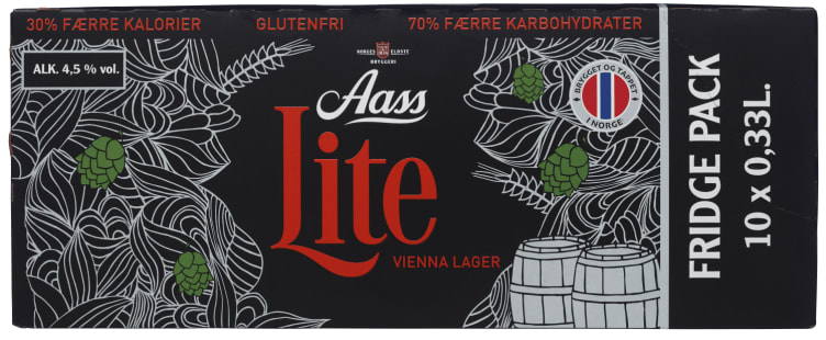 Aass Lite Vienna Lager 0,33lx10 boks