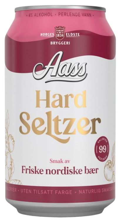 Aass Hard Seltzer Friske Nordiske Bær 0,33l boks