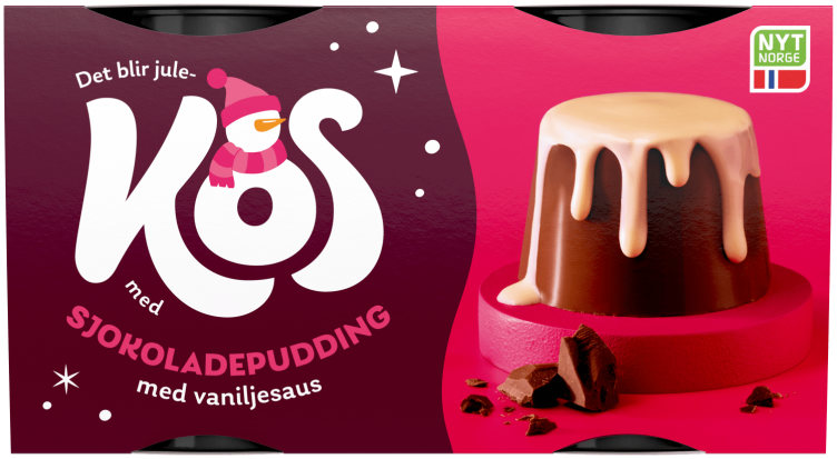 Sjokoladepudding m/Vaniljesaus 2x155g Kos
