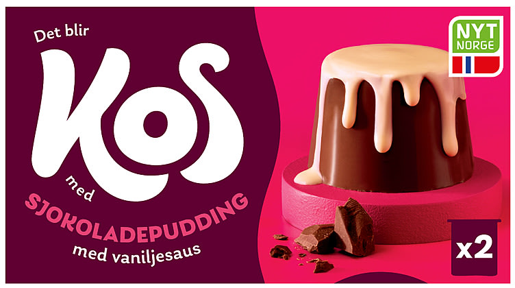 Sjokoladepudding m/Vaniljesaus 2x155g Kos