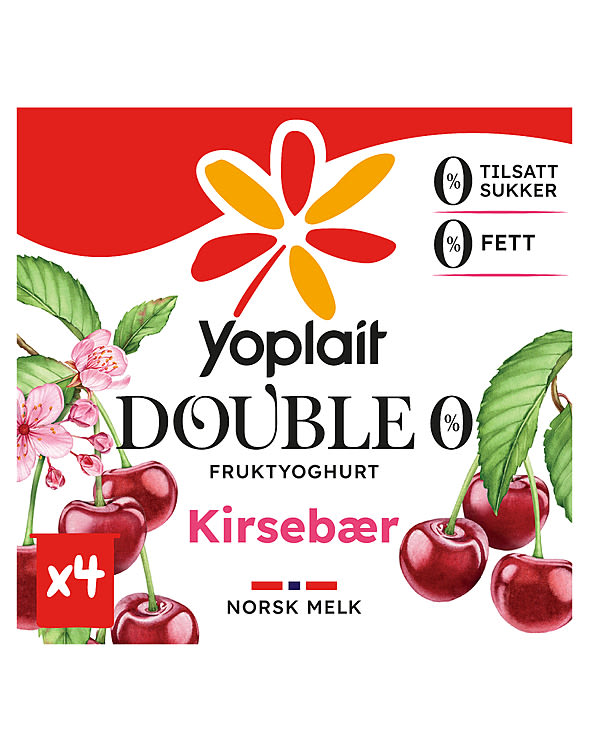 Yoplait Double Kirsbær 4x125g