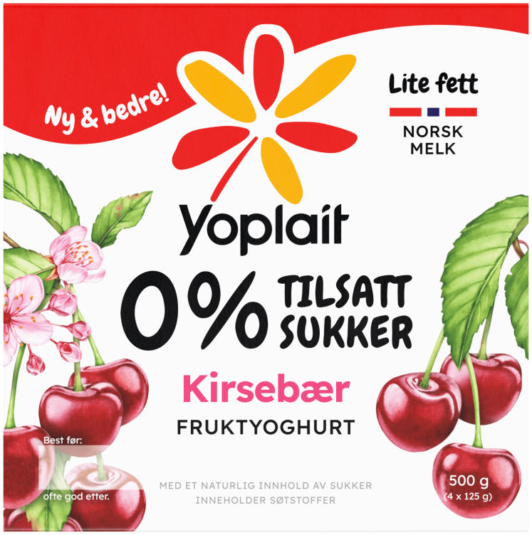 Yoplait Double Kirsbær 4x125g