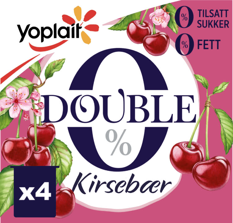 Yoplait Double Kirsbær 4x125g
