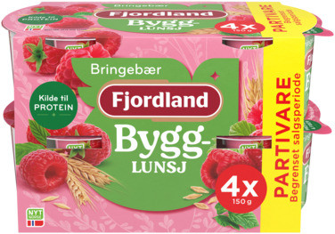 Fjordland Bygglunsj Bringebær 4x150g
