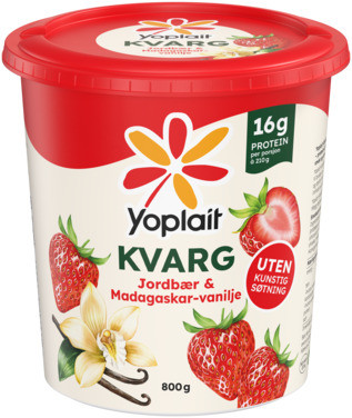 Yoplait Kvarg Jordbær & Madagaskar-vanilje 800g
