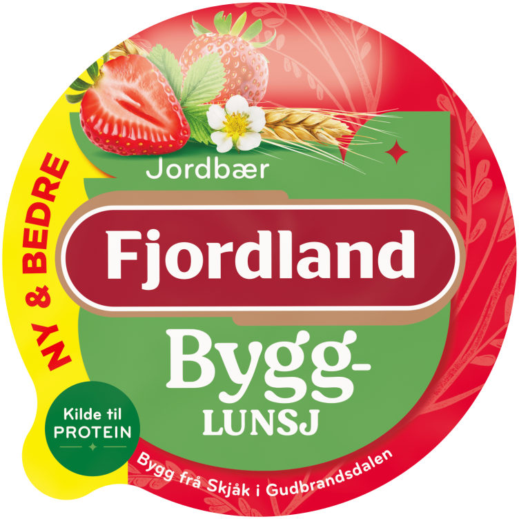 Bygglunsj Jordbær 150g Fjordland