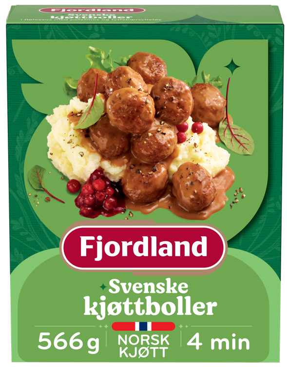 Kjøttboller Svenske m/Potetmos 566g Fjordland