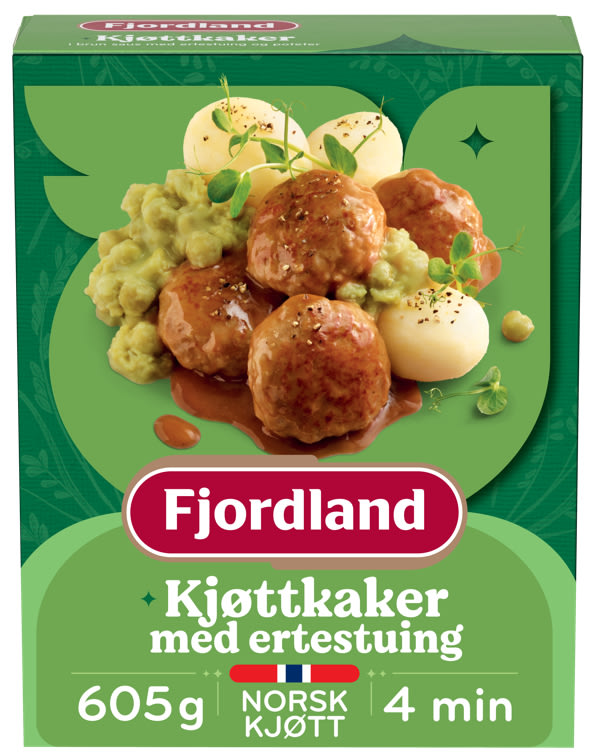 Kjøttkaker m/Ertestuing 605g Fjordland