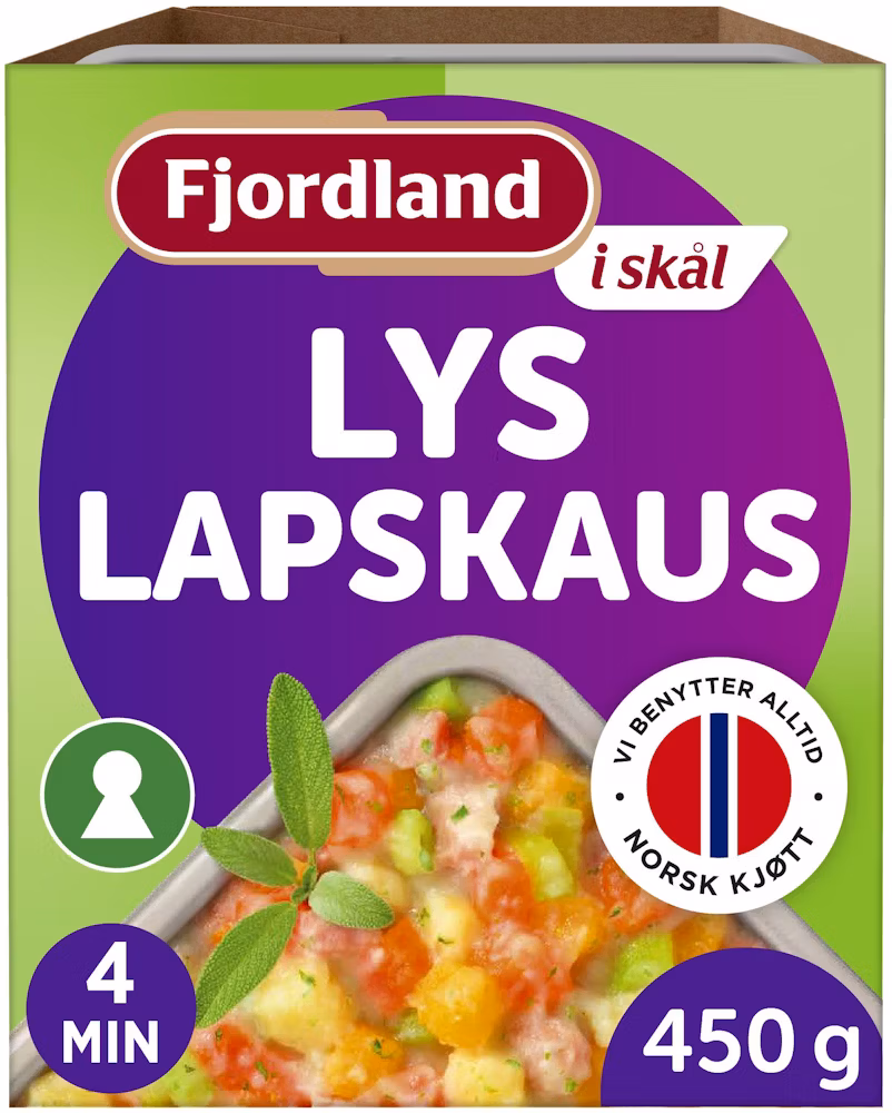 Lys Lapskaus Med svinekjøtt, potet og grønnsaker, 450 g