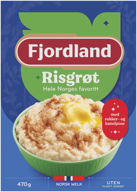 Risgrøt Sukker&Kanel 470g Fjordland