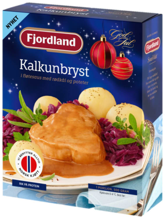 Kalkunbryst i Fløtesaus 500g Fjordland