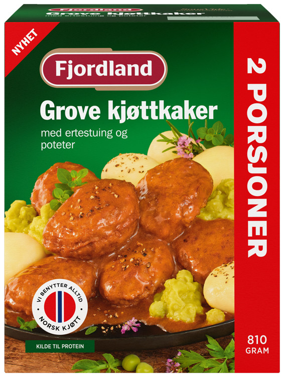 Grove Kjøttkaker i Brun Saus 810g Fjordland