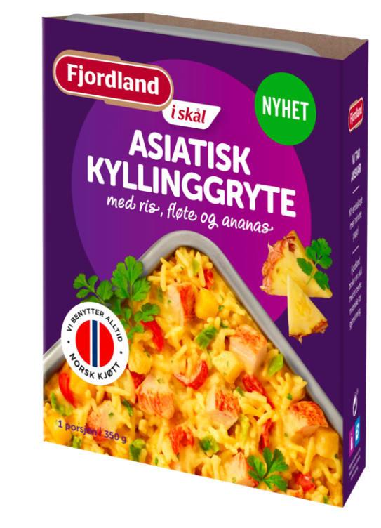 Kyllinggryte Asiatisk 350g Fjordland