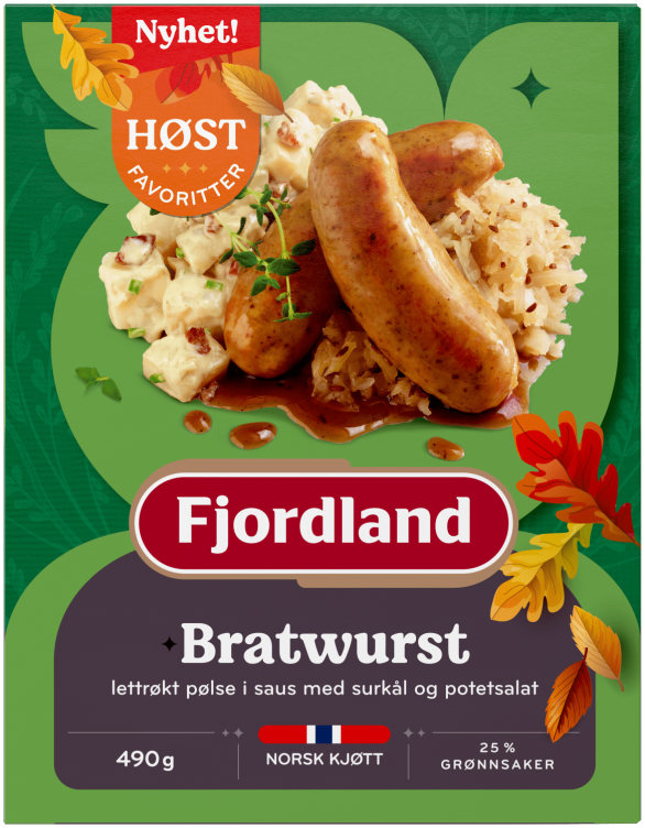 Bratwurst m/Surkål&Potetsalat 490g