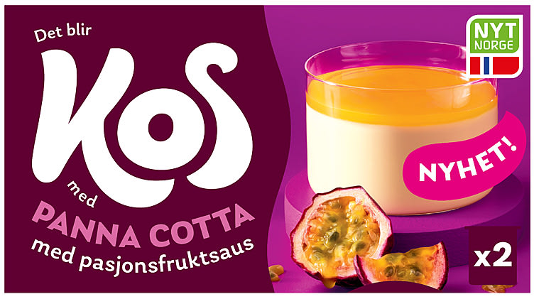 Panna Cotta m/Pasjonsfruktsaus 2x150g Kos