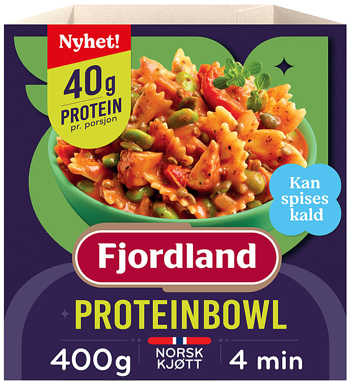 Proteinbowl Kylling&Pasta 400g Fjordland