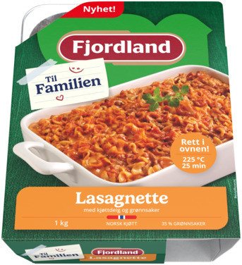 Fjordland Lasagnette til Familien 1kg