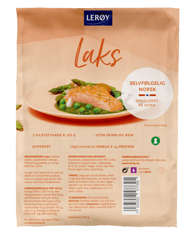 Lerøy Laksefilet Naturell 2x125g
