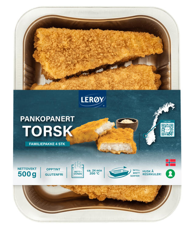 Torsk Panert 500g Lerøy