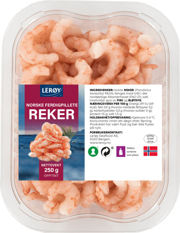 Reker Norske Ferdigpillede 250g Lerøy