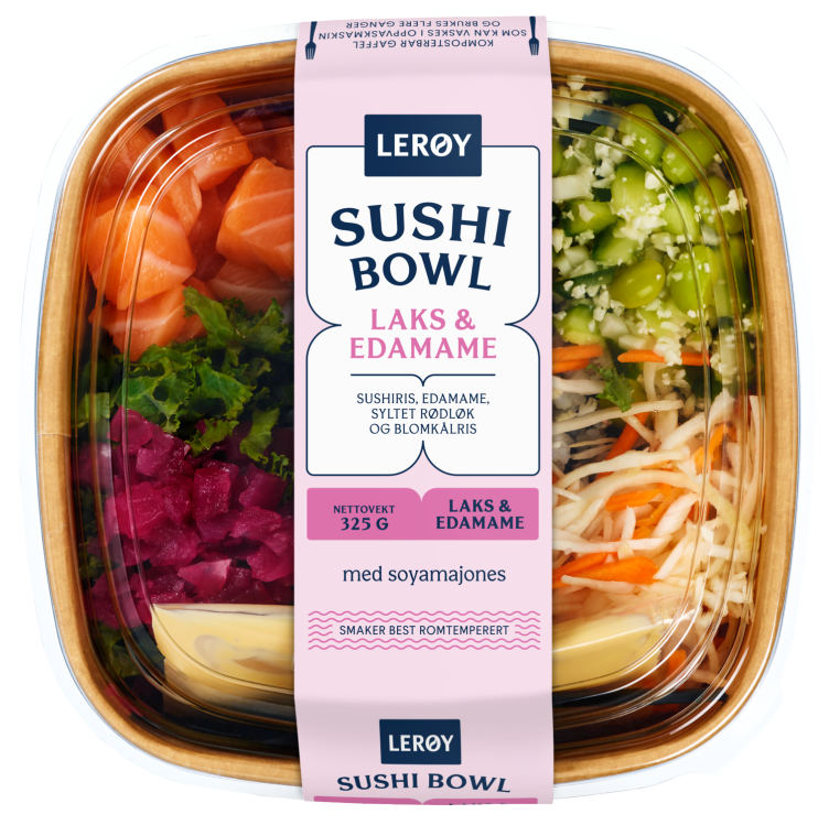 Sushibowl m/Laks&Edamame 325g Lerøy
