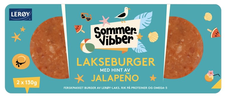 Lakseburger m/Jalapeno 2x130g Sommervibber