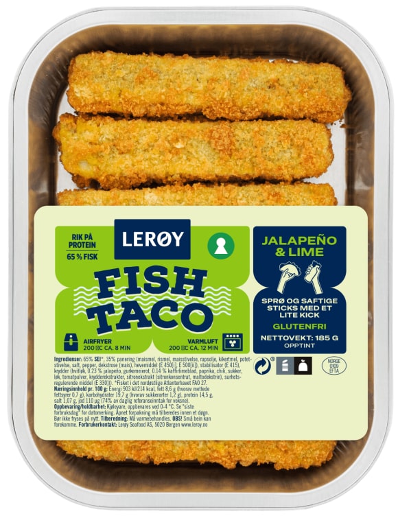 Fish Taco Jalapeno&Lime 185g Lerøy