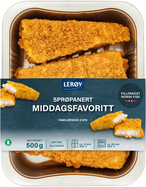 Middagsfavoritt Sprøpanert 500g Lerøy