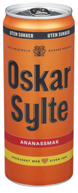 Oskar Sylte Ananassmak uten Sukker 0,33l bx